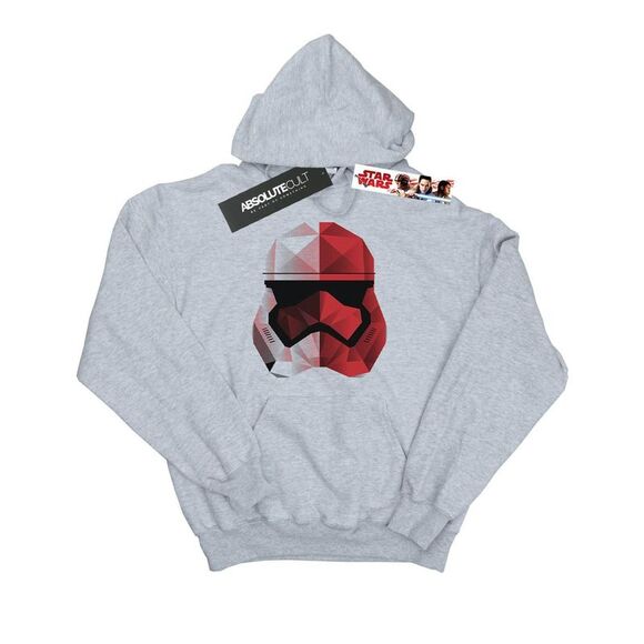 Star Wars: The Last Jedi Mens Stormtrooper Cubist Helmet Hoodie / Sports Grey
